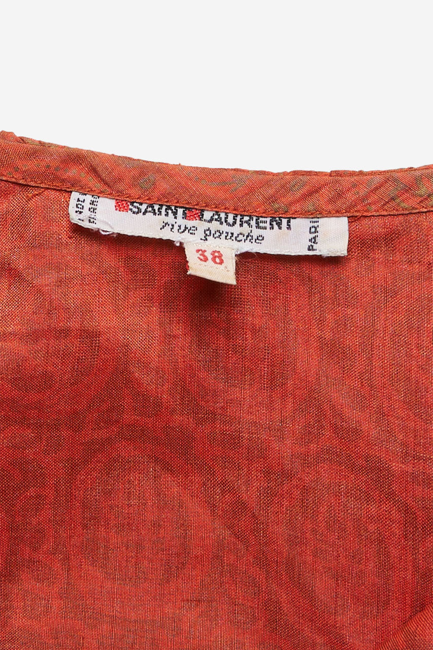 Yves Saint Laurent orange shirt