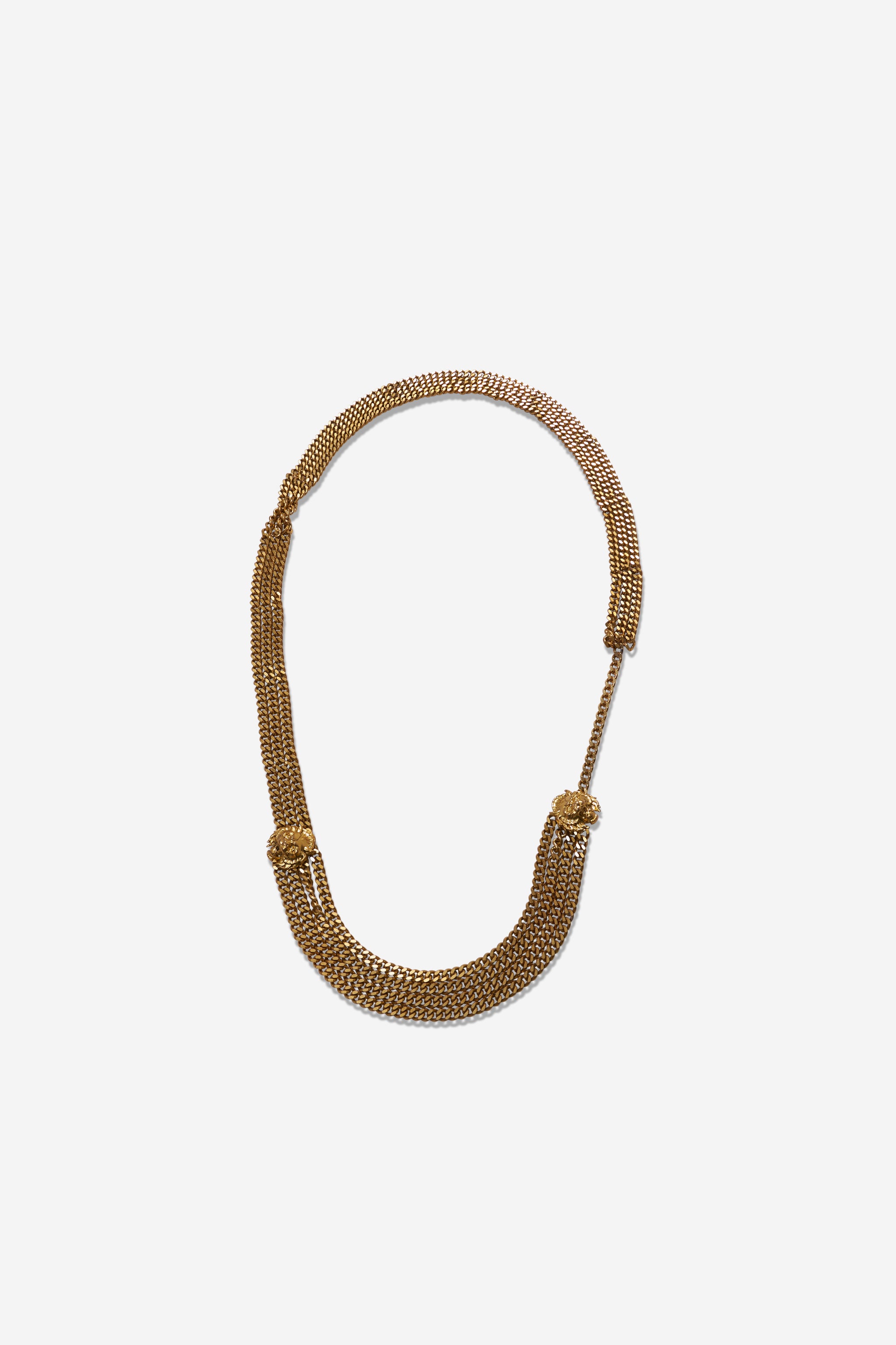 Gold lion chain belt