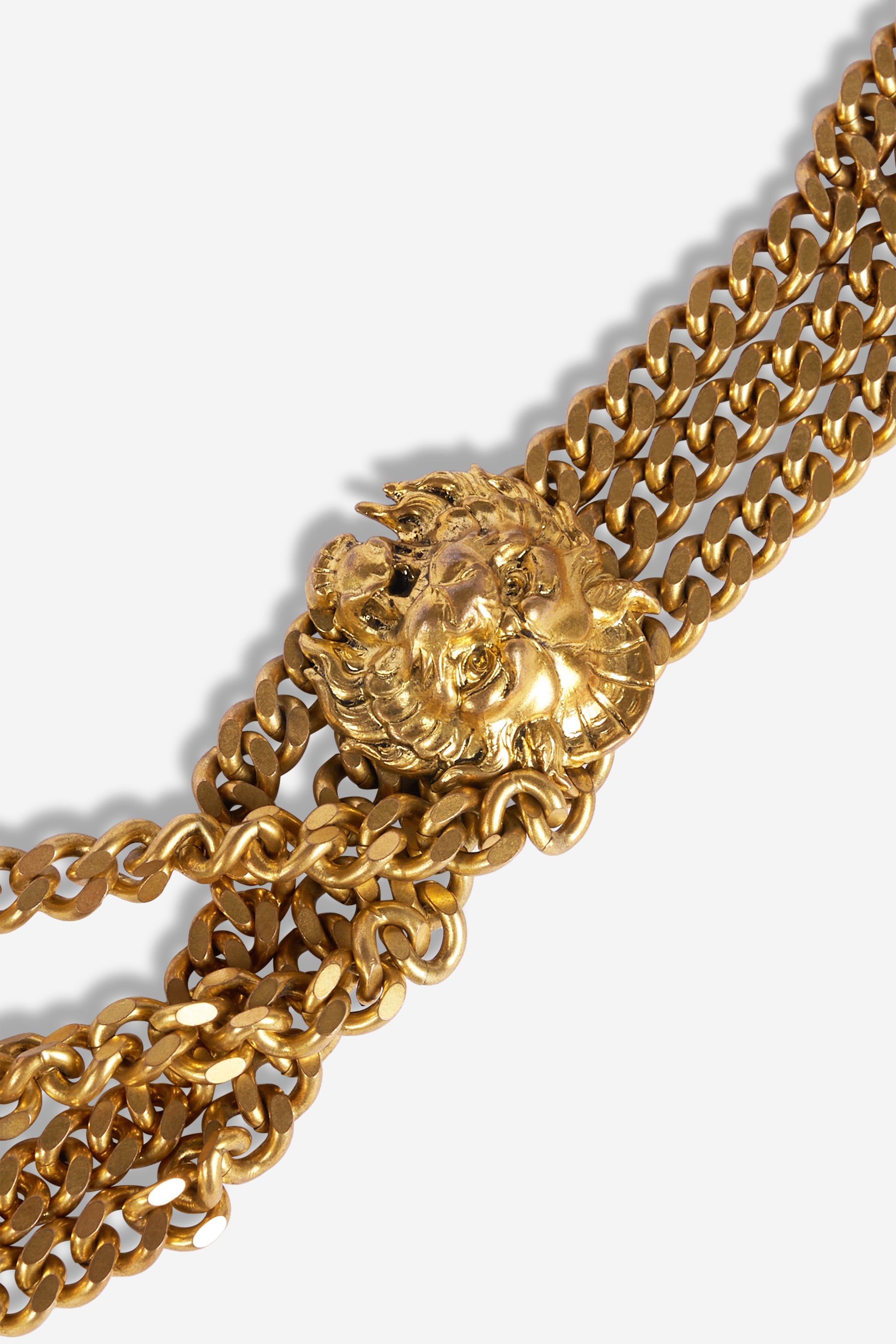 Gold lion chain belt