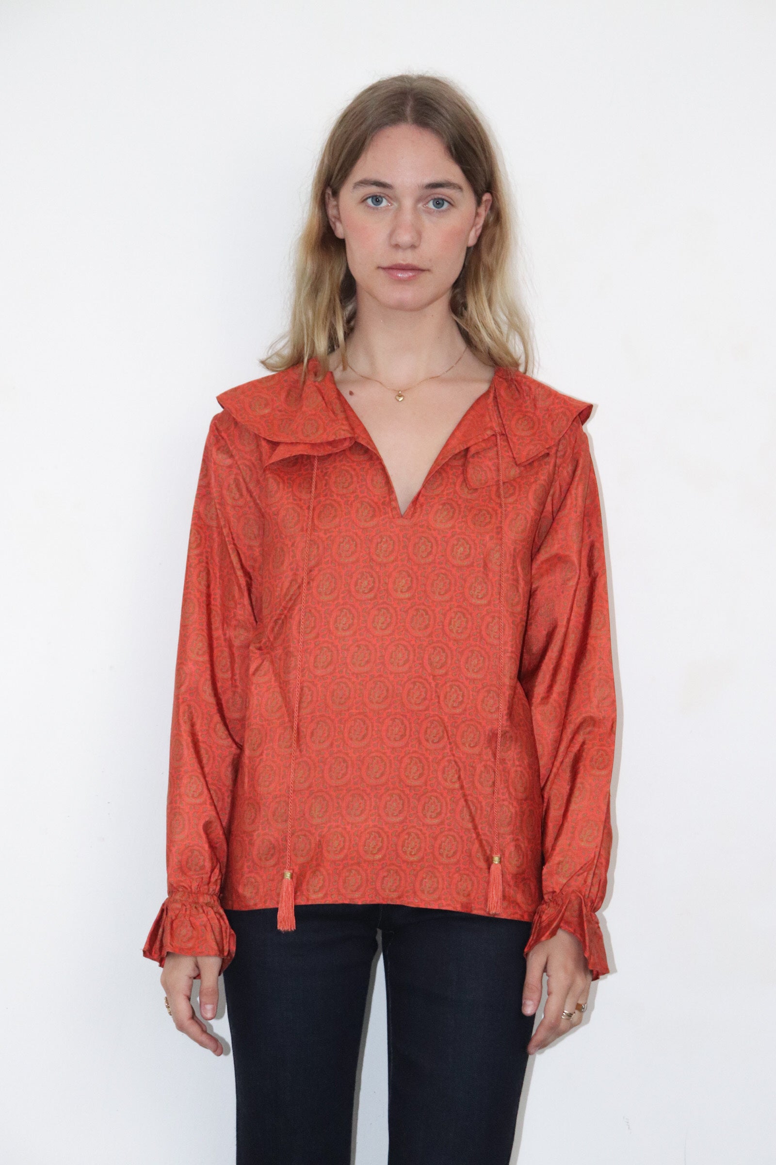 Yves Saint Laurent orange shirt