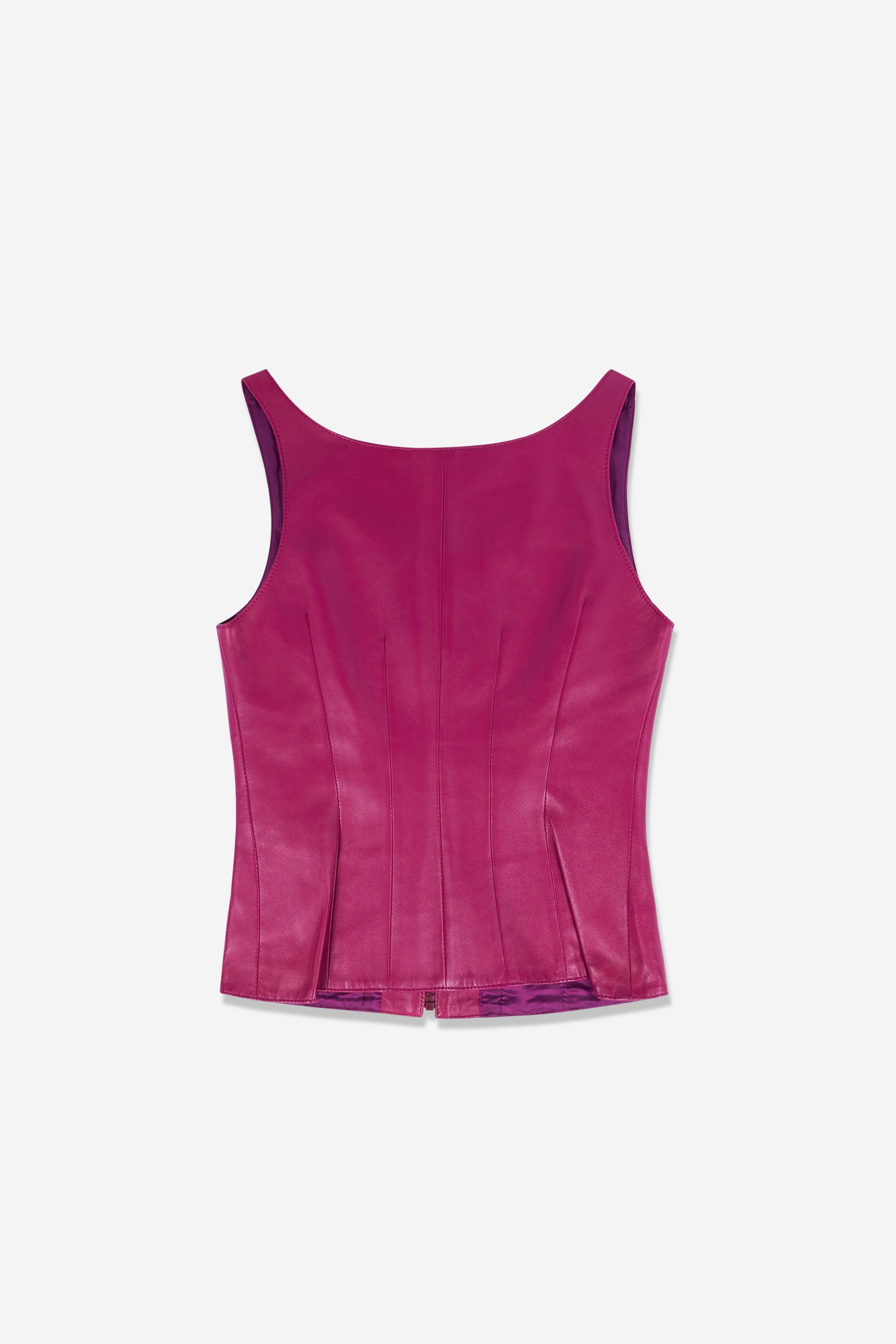 Pink leather top 