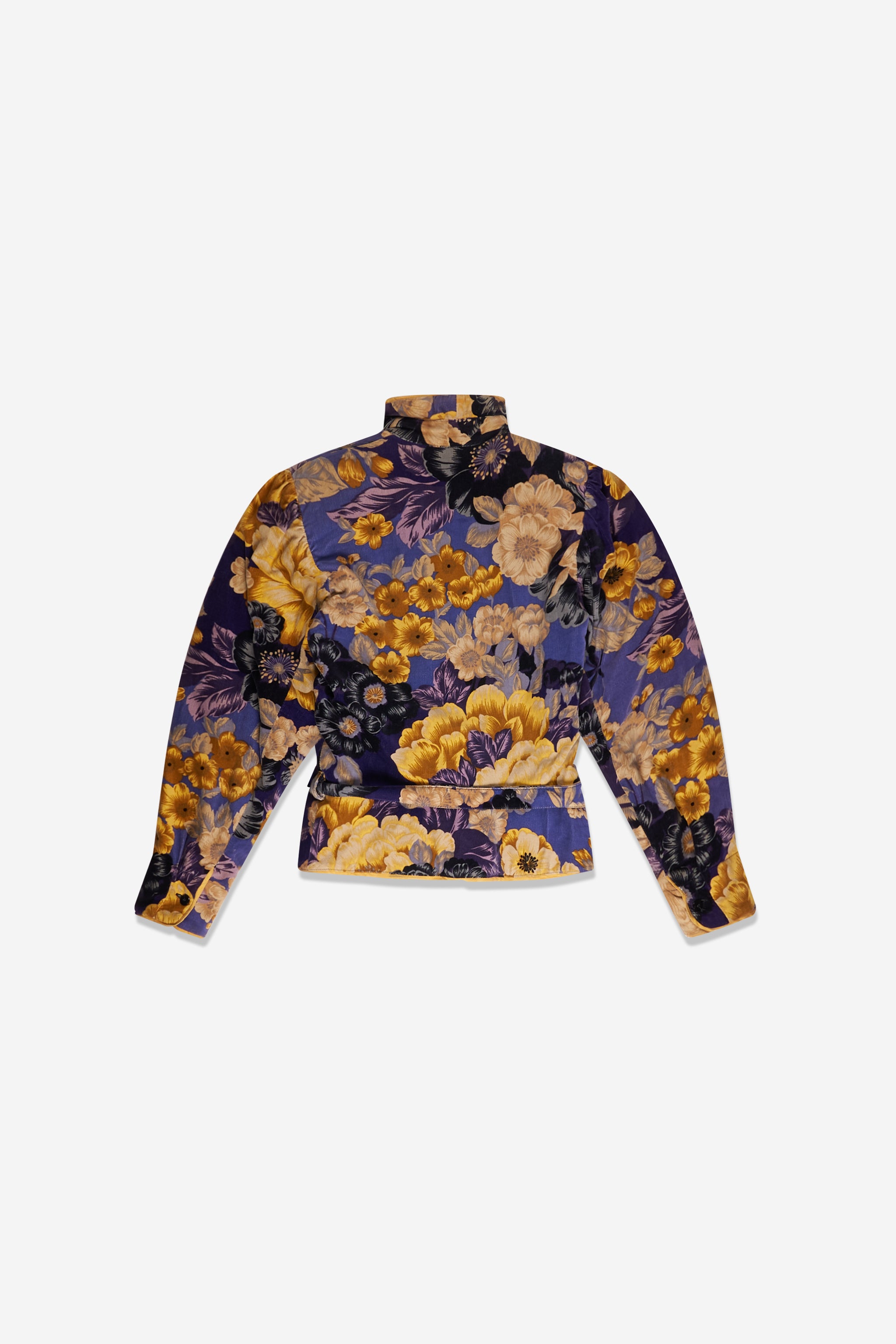 Floral velvet jacket