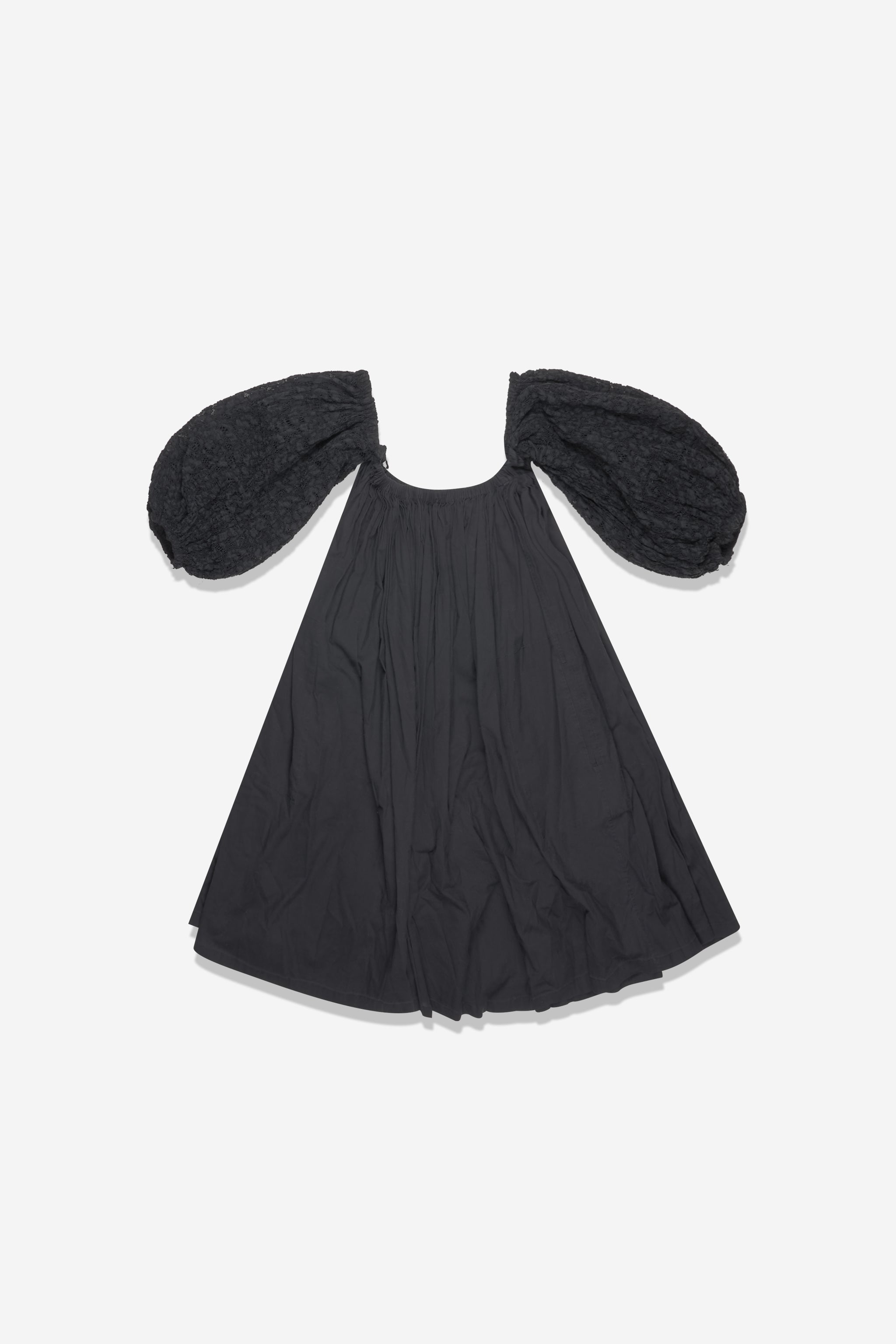 YSL black puff sleeve dress
